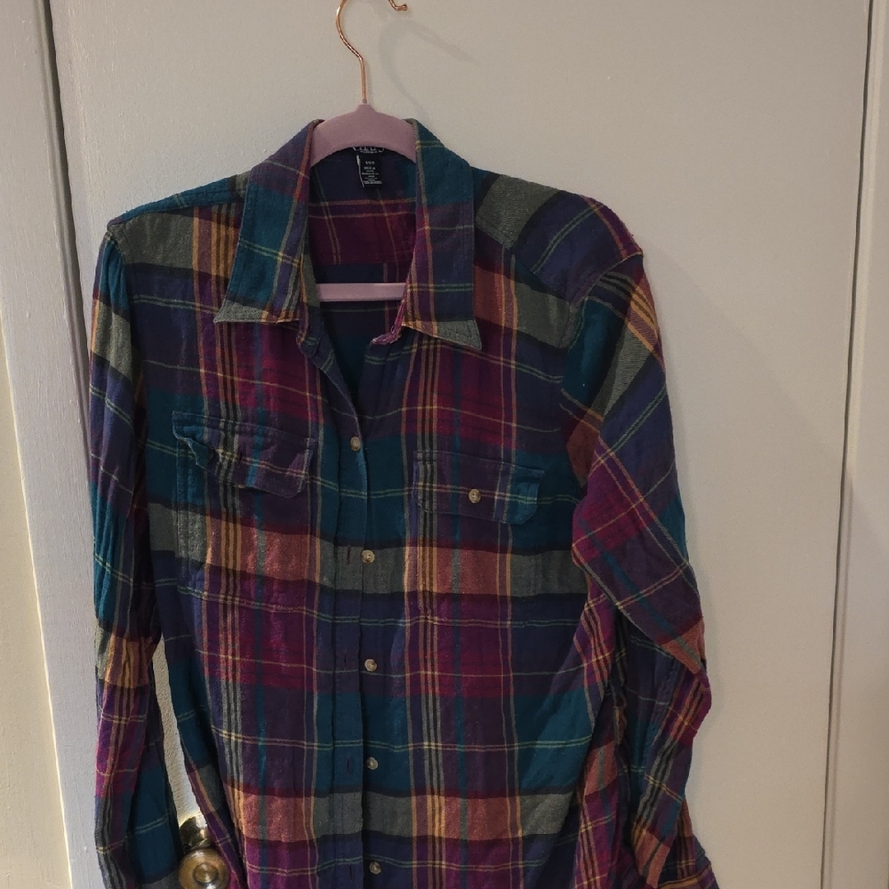 Chaps Multicolor Plaid Shirt